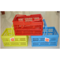 plastic folding basket Fruit vegetable storage crate